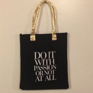 Book Grocery treasures Tote Bag NEW Do it With Passion or not at all Purse bag